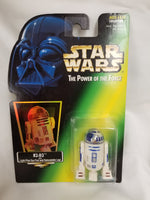 Star Wars Power Of The Force R2D2 w/ Light Pipe Eye Port and Retractable Leg Action Figure 1997 Sealed on Green Card New