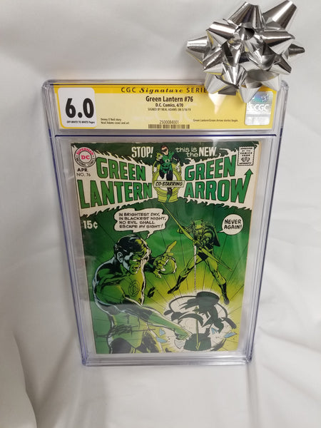 Green Lantern #76 Green Arrow CGC Signature Series Neal Adams Graded 6.0 Bronze Age Key!