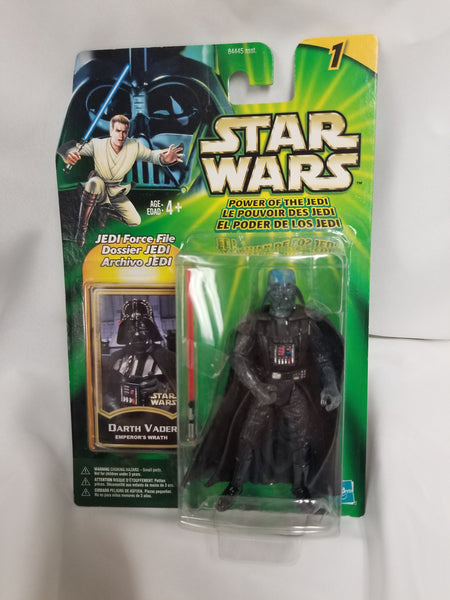 Star Wars Power Of  The Jedi Emperor's Wrath Darth Vader 2000 Sealed on Green Card New