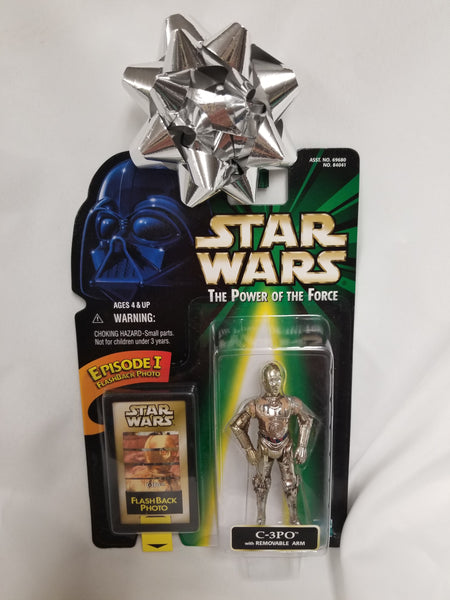 Star Wars Power Of The Force C-3PO w/ Removable Arm Action Figure Sealed on Green Card New