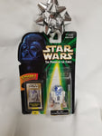 Star Wars Power Of The Force R2D2 w/ Launching Lightsaber Action Figure Sealed on Green Card New