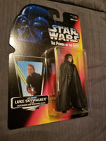 Star Wars Power Of The Force Luke Skywalker w/ Lightsaber and Removeable Cloak Action Figure Sealed on Orange Card New