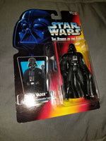 Star Wars Power Of The Force Darth Vader with Lightsaber (long) and Removable Cape Sealed on Orange Card New