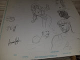 Adam Hughes Sketch Page Multiple Images on Standard Size DC Original Art Paper One Of A Kind!
