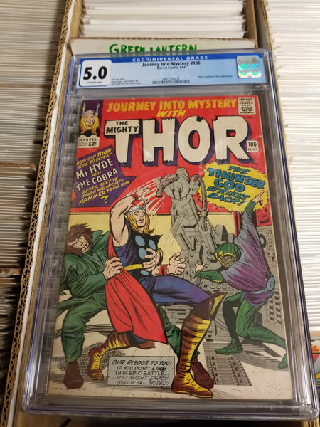 Journey Into Mystery #106 Featuring Thor! Silver Age Kirby CGC Graded 5.0 OWP
