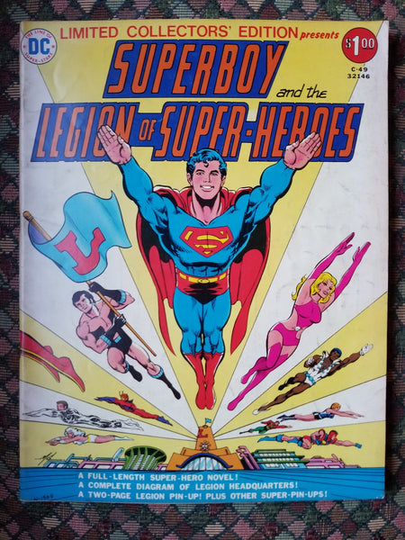 DC Limited Collectors' Edition C-49 Superboy and the Legion of Super-Heroes HTF Oversized Bronze Age FN