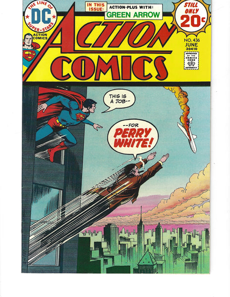 Action Comics #436 Perry White To The Rescue! Bronze Age FVF
