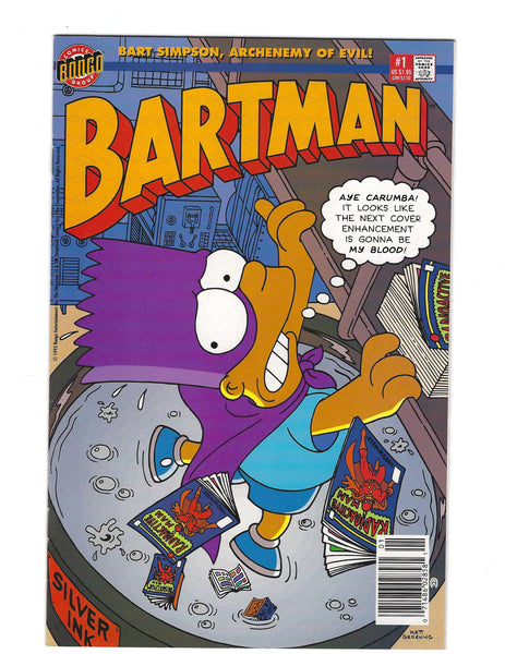 Bartman 1 Newsstand Variant Simpsons Bongo Comics 1993 VFNM