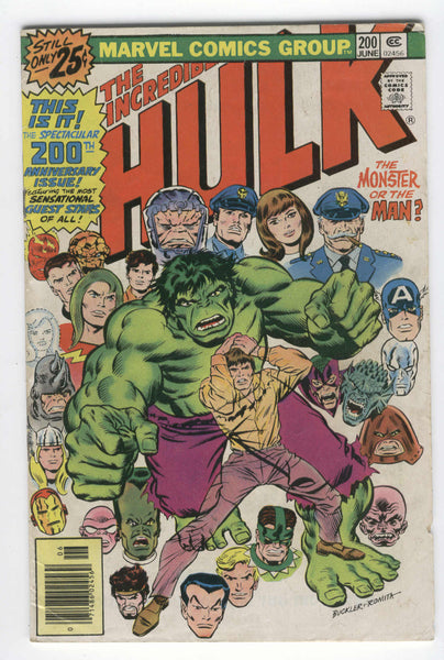 Incredible Hulk #200 The Monster Or The Man Bronze Age Key VG