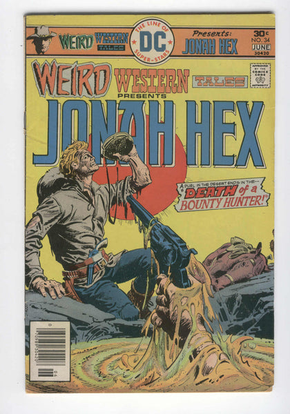 Weird Western Tales #34 Jonah Hex Death Of A Bounty Hunter Bronze Age Classic VG