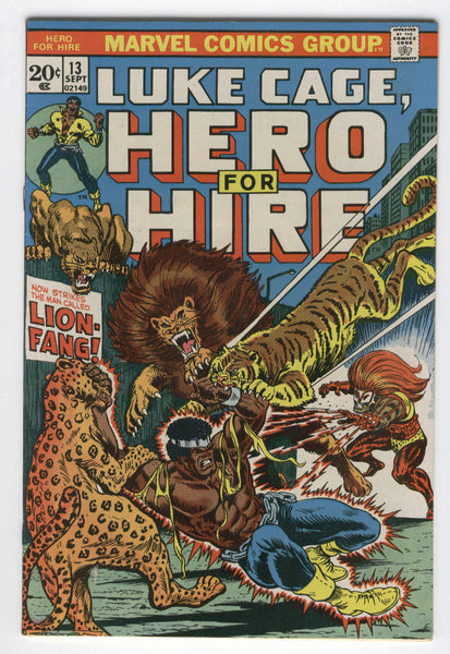 Luke Cage Hero for Hire #13 Lion-Fang app Bronze Age  VGFN condition