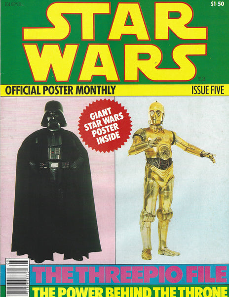 Star Wars Official Poster Monthly #5 Fold-Out Magazine Vintage 1977 HTF