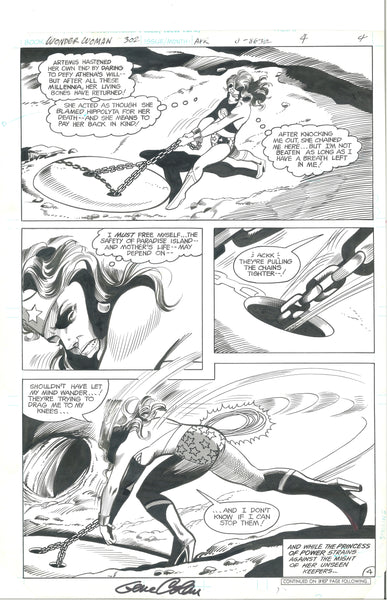 Wonder Woman #302 Pg 4 Original Artwork Gene Colan Signed Excellent!