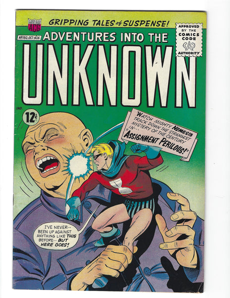 Adventures Into The Unknown #160 American Comics Group HTF Silver Age Beautiful Book! FN+