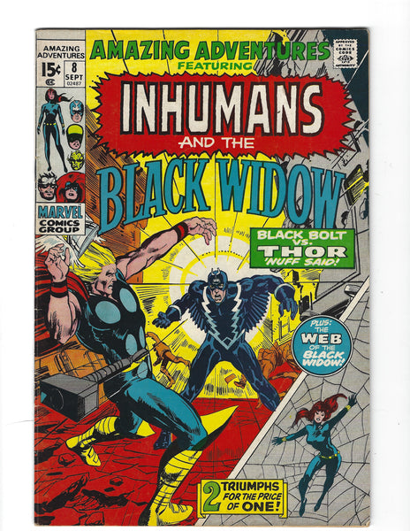 Amazing Adventures #8 The Inhumans Black Widow Thor! Neal Adams!! VGFN