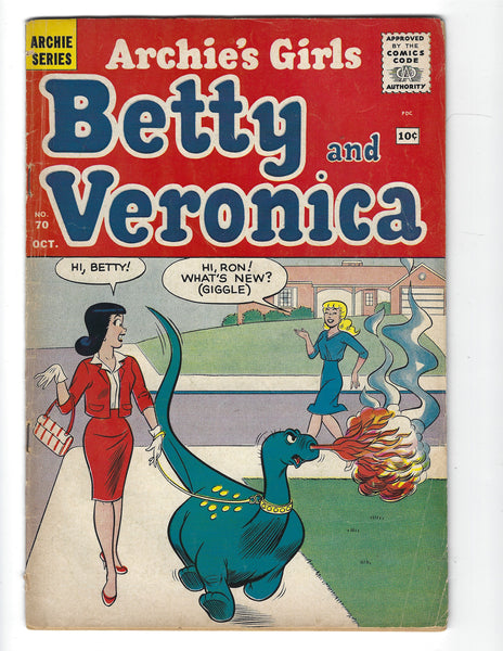 Archie's Girls Betty And Veronica #70 HTF 10 Cent Cover VG+