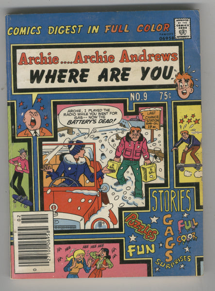 Archie... Archie Andrews Where Are You Digest #9 HTF Bronze Age VGFN