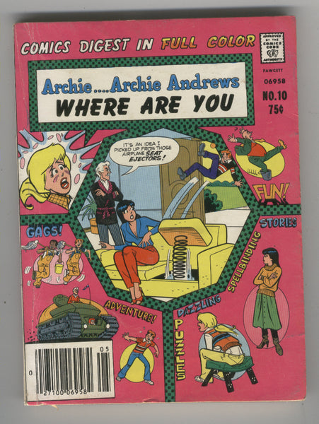 Archie... Archie Andrews Where Are You Digest #10 HTF Bronze Age FN
