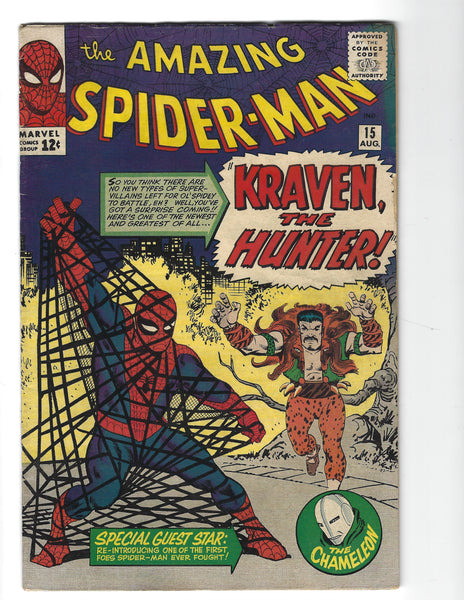 Amazing Spider-Man #15 First Kraven The Hunter! Silver Age Key FN