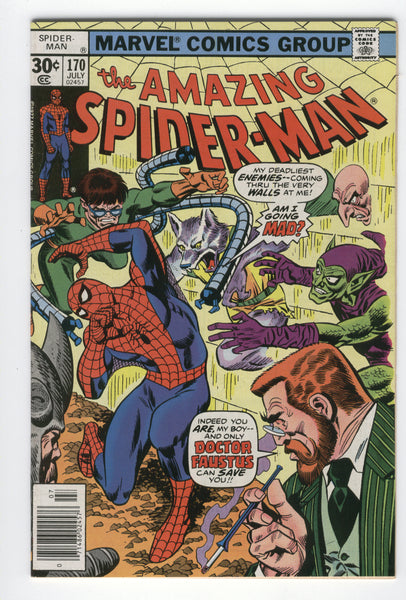 Amazing Spider-Man #170 Madness Is All In The Mind Bronze Age Classic VF
