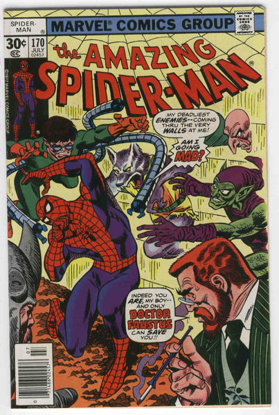 Amazing Spider-Man #170 Madness Is All In The Mind Andru Bronze Age Classic FVF