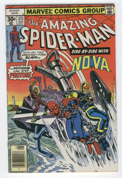 Amazing Spider-Man #171 Side By Side With Nova! Bronze Age Key VGFN
