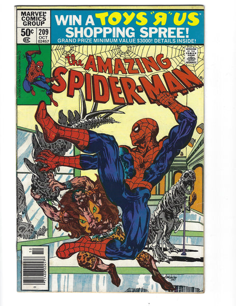 Amazing Spider-Man #209 Kraven The Hunter! News Stand Variant VG