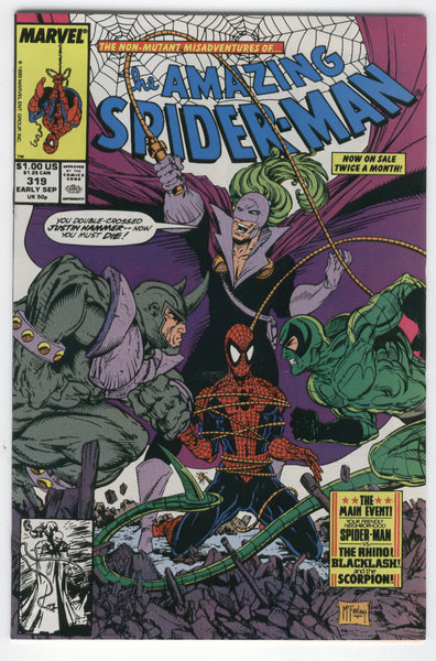 Amazing Spider-Man #319 Blacklash, Rhino, Scorpion McFarlane VF