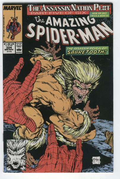 Amazing Spider-Man #324 Sabretooth Assassin VF