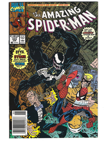 Amazing Spider-Man #333 Styx And Stone And Venom! Newsstand Variant VGFN
