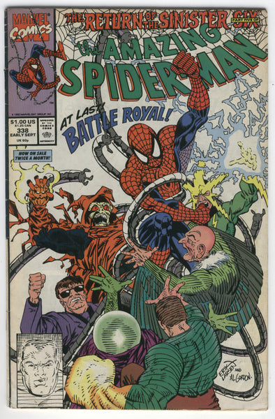 Amazing Spider-Man #338 Battle Royal with the Sinister Six VG