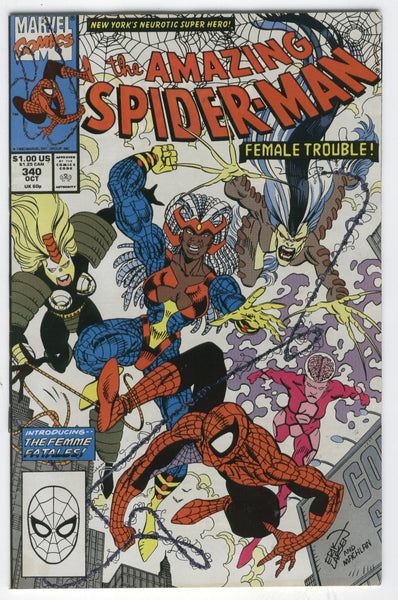 Amazing Spider-Man #340 The Femme Fatales VF