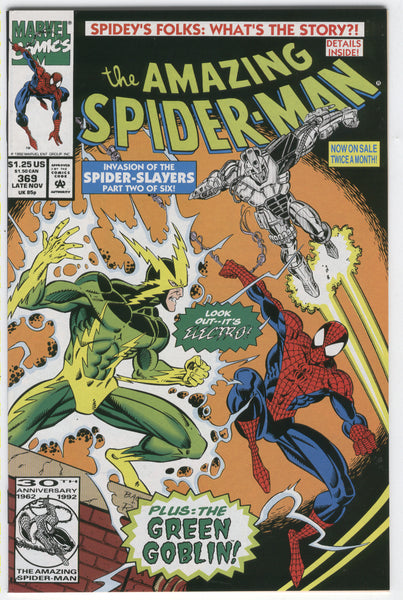 Amazing Spider-Man #369 Electro & The Green Goblin VFNM