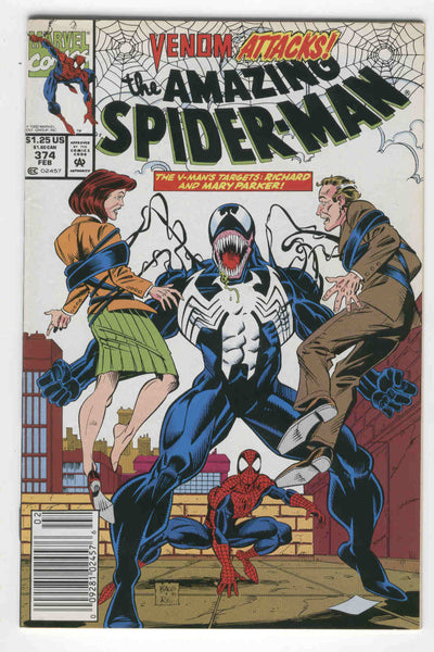 Amazing Spider-Man #374 Venom Attacks News Stand Variant FNVF
