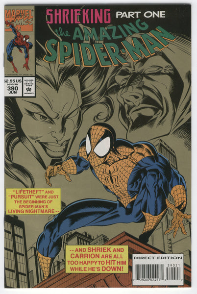 Amazing Spider-Man #390 Shrieking Pt. One 2.95 Cover VF