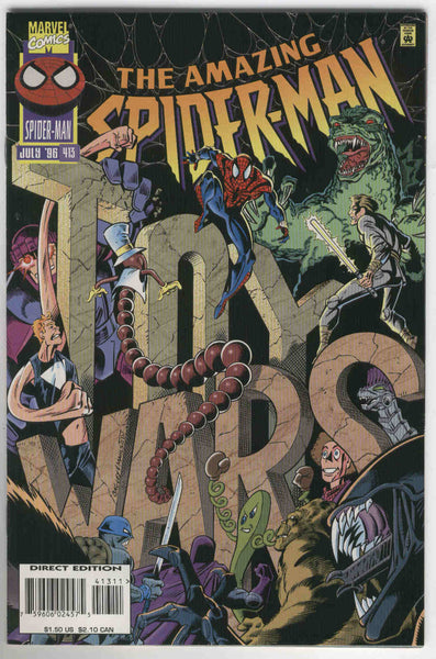 Amazing Spider-Man #413 Toy Wars VF w/ Kool-Aid Insert