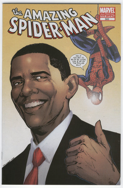 Amazing Spider-Man #583 With Friends Like Obama... 2nd Print Variant VFNM