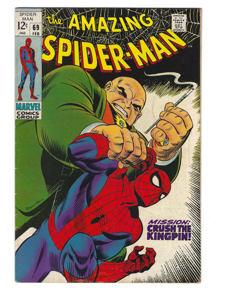 Amazing Spider-Man #69 Crush The Kingpin! Silver Age Romita Classic Glossy FN