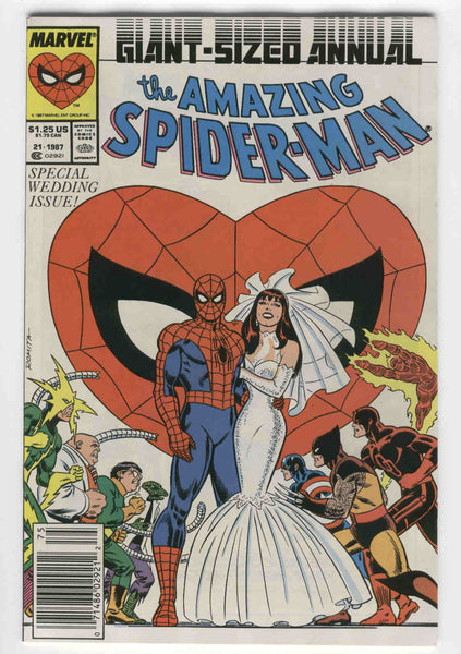 Amazing Spider-Man Annual #21 Wedding Issue Spidey Cover HTF  News Stand Variant VF