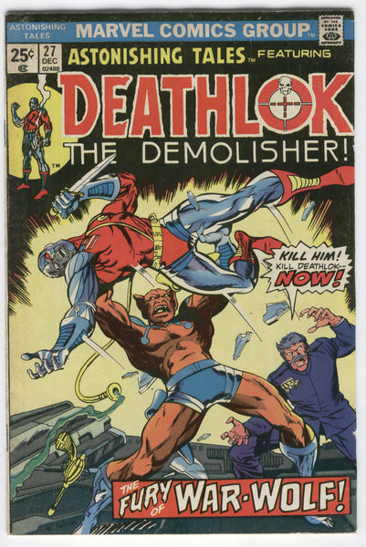 Astonishing Tales #27 Deathlok The Demolisher Buckler Bronze Age Classic FN