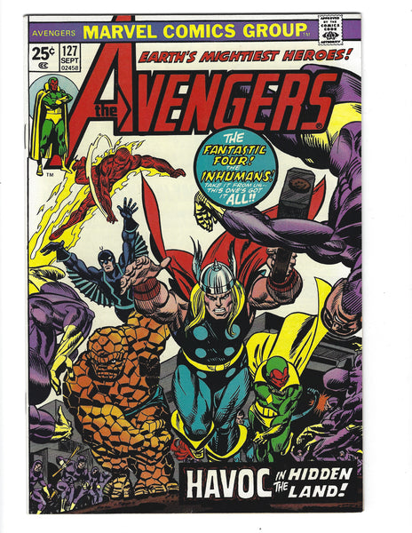 Avengers #127 "Havoc In The Hidden Land!" w/ MVS Bronze Age Key VF-