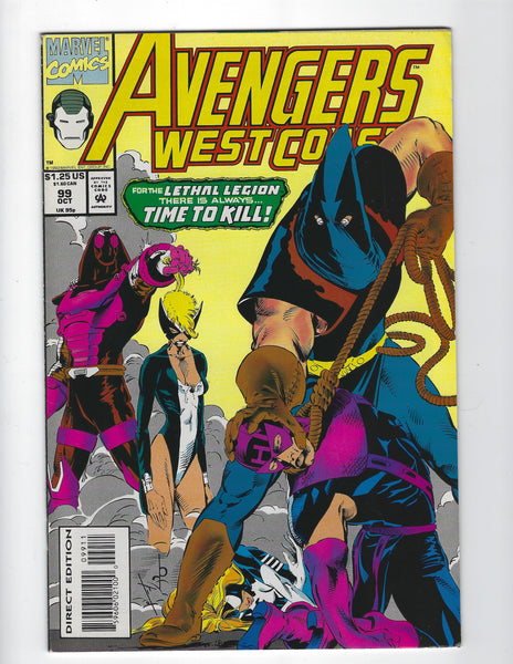 Avengers West Coast #99 Hawkeye Mockingbird! VF