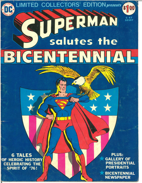 DC Limited Collectors' Edition C-47 (Same as a Treasury) Superman Salutes The Bicentennial HTF VG