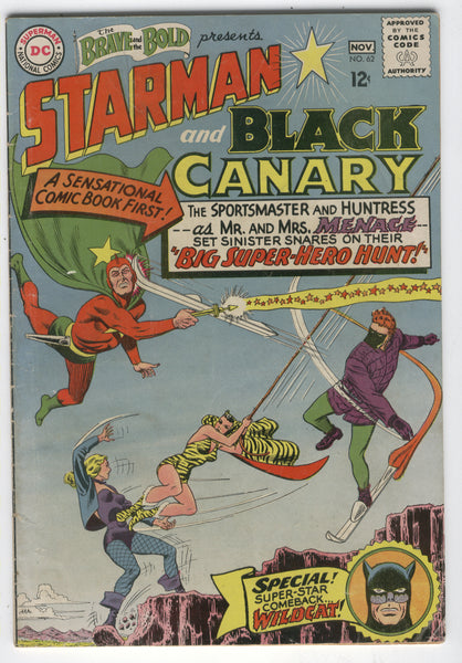 Brave And The Bold #62 Starman Black Canary Wildcat Silver Age Key VG