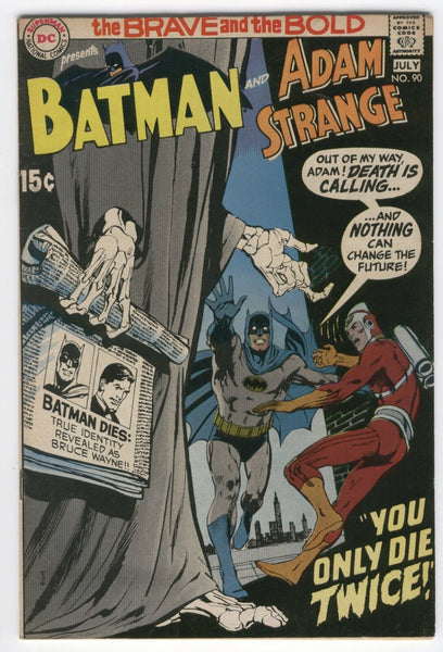Brave And The Bold #90 Batman And Adam Strange Neal Adams Art! Bronze Age VGFN
