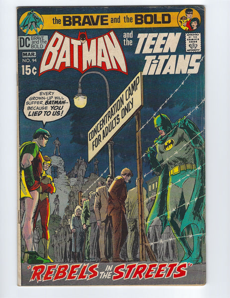 Brave And The Bold #94 Batman And The Teen Titans! Early Bronze Age Classic! VGFN