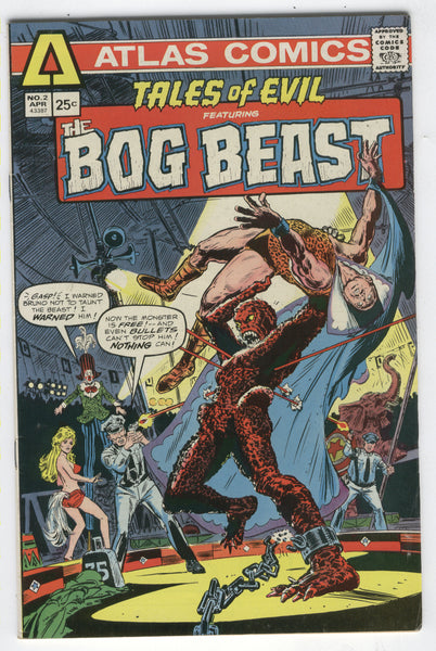 Tales Of Evil featuring The Bog Beast #2 Atlas Comics Bronze Age Horror Sutton Art FN