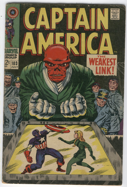 Captain America #103 The Weakest Link Red Skull Kirby Silver Age Key GVG
