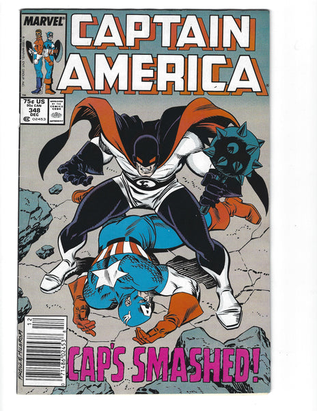 Captain America #348 News Stand Variant FN