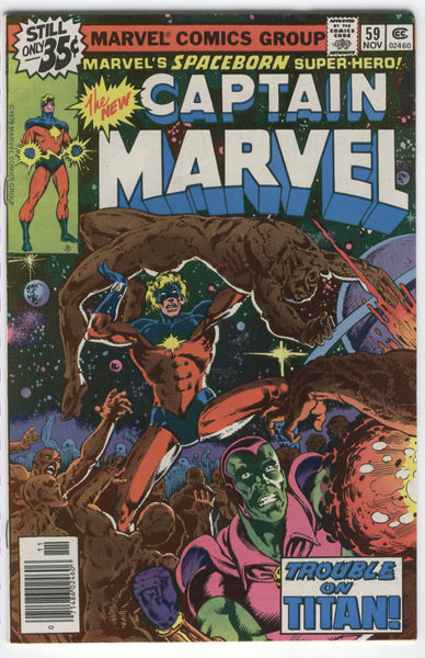 Captain Marvel #59 Trouble On Titan Bronze Age FN